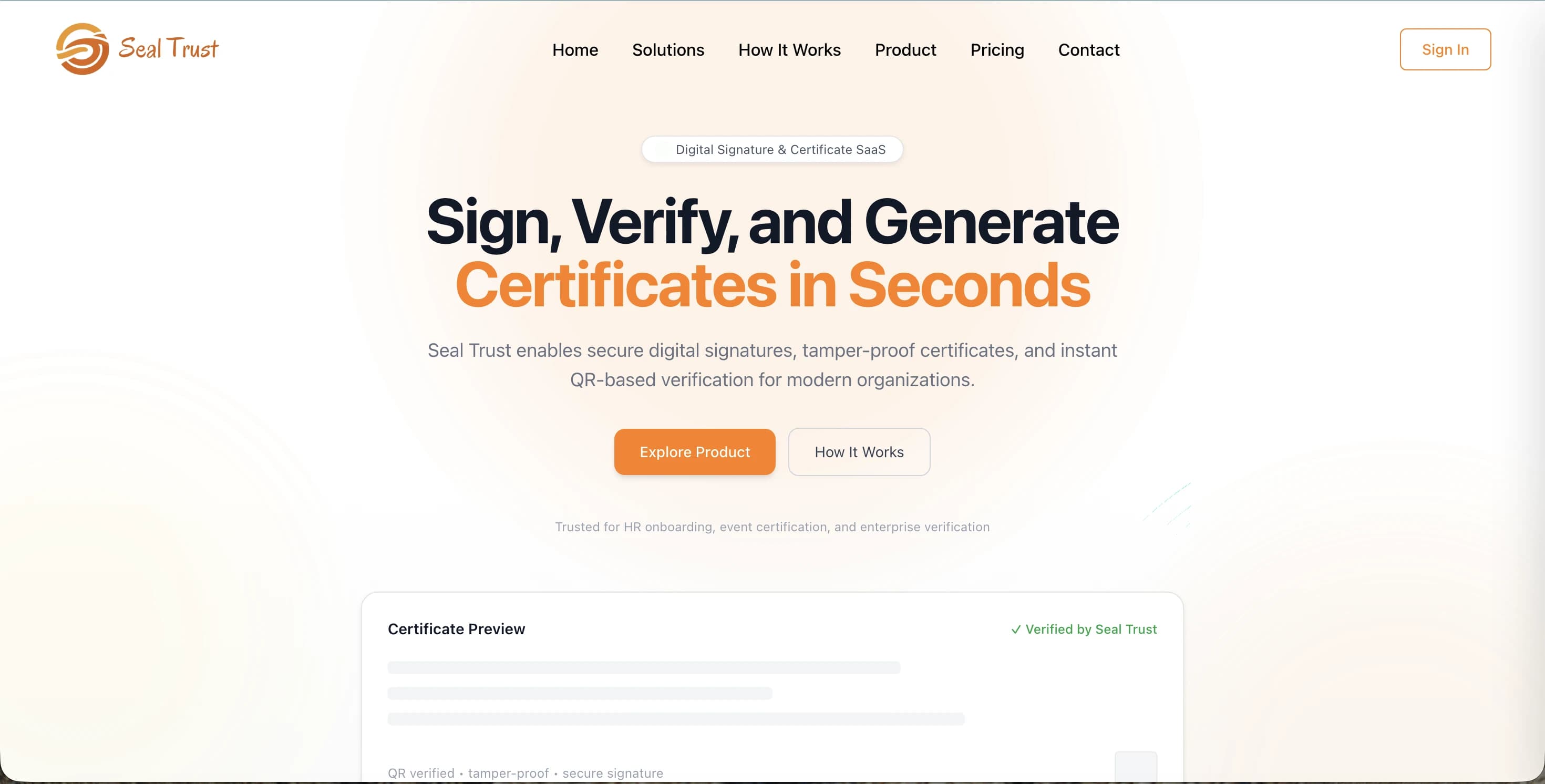 SaaS Certificate & QR Verification Platform